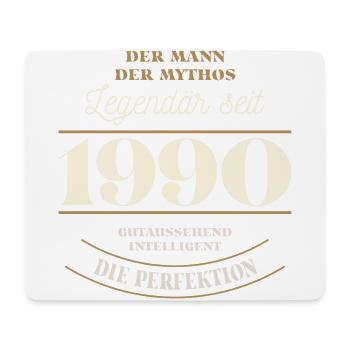Der Mann der Mythos Legendär seit Jahrgang 1990 - Mousepad (Querformat) - Weiß - Vorne