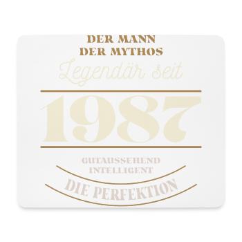 Der Mann der Mythos Legendär seit Jahrgang 1987 - Mousepad (Querformat) - Weiß - Vorne