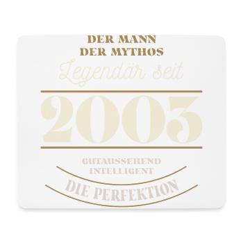 Der Mann der Mythos Legendär seit Jahrgang 2003 - Mousepad (Querformat) - Weiß - Vorne