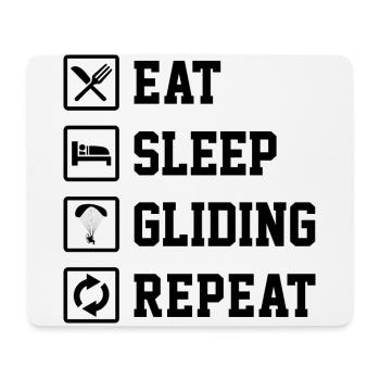 Eat Sleep Gliding Repeat Paragliding Parachute Par - Mousepad (Querformat) - Weiß - Vorne