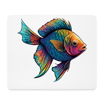 Bunte Fische - Mousepad (Querformat) - Weiß - Vorne