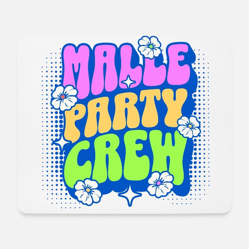 Malle Party Crew - Mousepad (Querformat) - Weiß