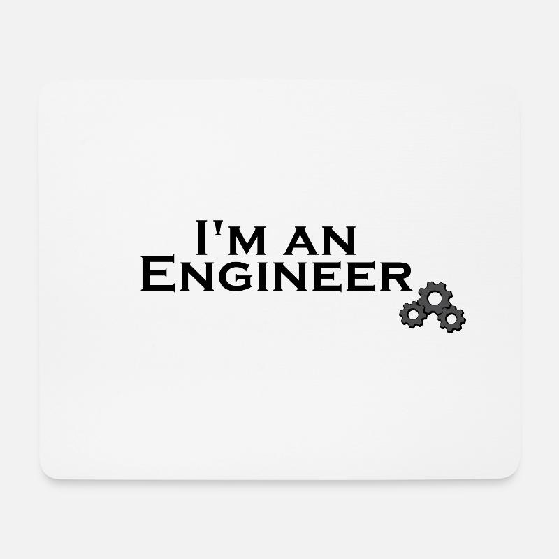 I'm an engineer. - Mousepad (Querformat) - Weiß