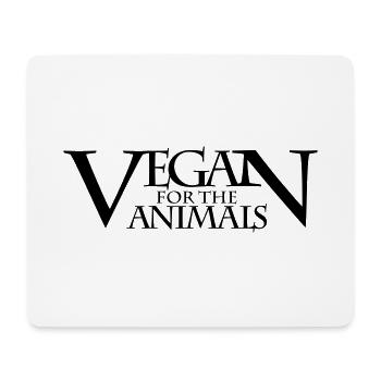 VEGAN FOR THE ANIMALS - Mouse Pad (horizontal) - white - Front