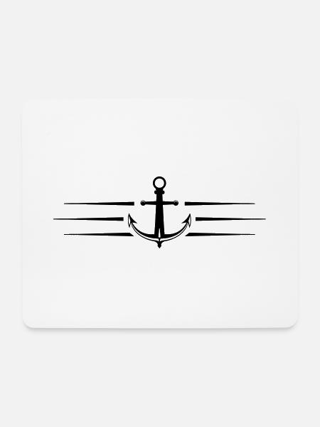 anker symbol strich - Mousepad (Querformat) - Weiß
