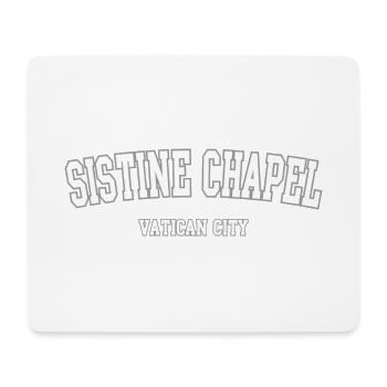 Chapelle Sixtine Cité du Vatican Typographie - Tapis de souris (format paysage) - blanc - Devant