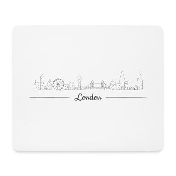 London England Capital Skyline Gift Idea UK - Mouse Pad (horizontal) - white - Front