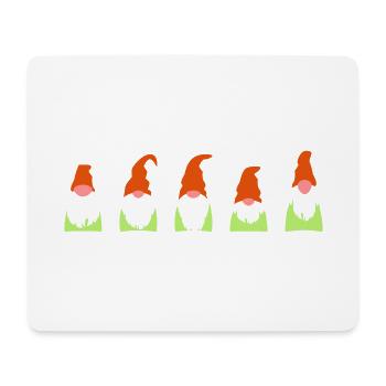 zwerge in einer Reihe - Mousepad (Querformat) - Weiß - Vorne