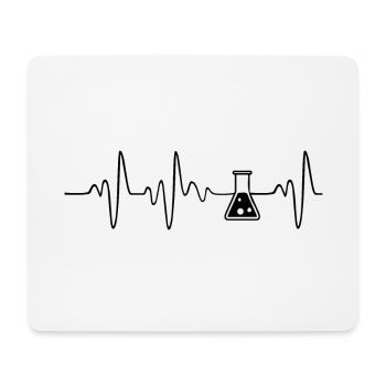 T-shirt chimiste · ECG des chimistes · Job Cadeau - Tapis de souris (format paysage) - blanc - Devant