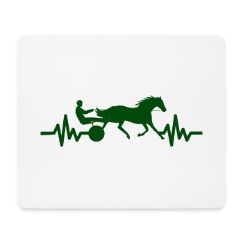 Herzschlag - Pferd Hengst Stute Ross Reitsport - Mousepad (Querformat) - Weiß - Vorne