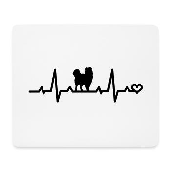 Australian Shepherd Aussie Love Heart Rate ECG - Mouse Pad (horizontal) - white - Front