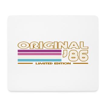 Retro 1986 Stripes Vintage 80s - Tapis de souris (format paysage) - blanc - Devant