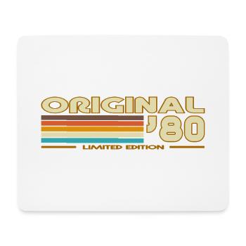 Originale 80er Retro-Streifen - Mousepad (Querformat) - Weiß - Vorne