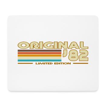 Originale 82er Retro-Streifen - Mousepad (Querformat) - Weiß - Vorne