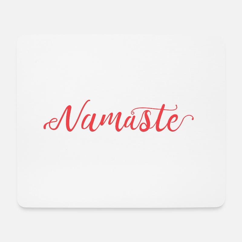 Namaste - Yoga - Mousepad (Querformat) - Weiß