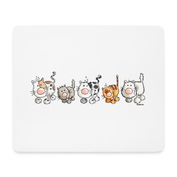 Chats drôles - Chat - Tapis de souris (format paysage) - blanc - Devant
