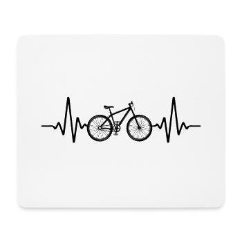 Heartbeat Bicycle - Mouse Pad (horizontal) - white - Front