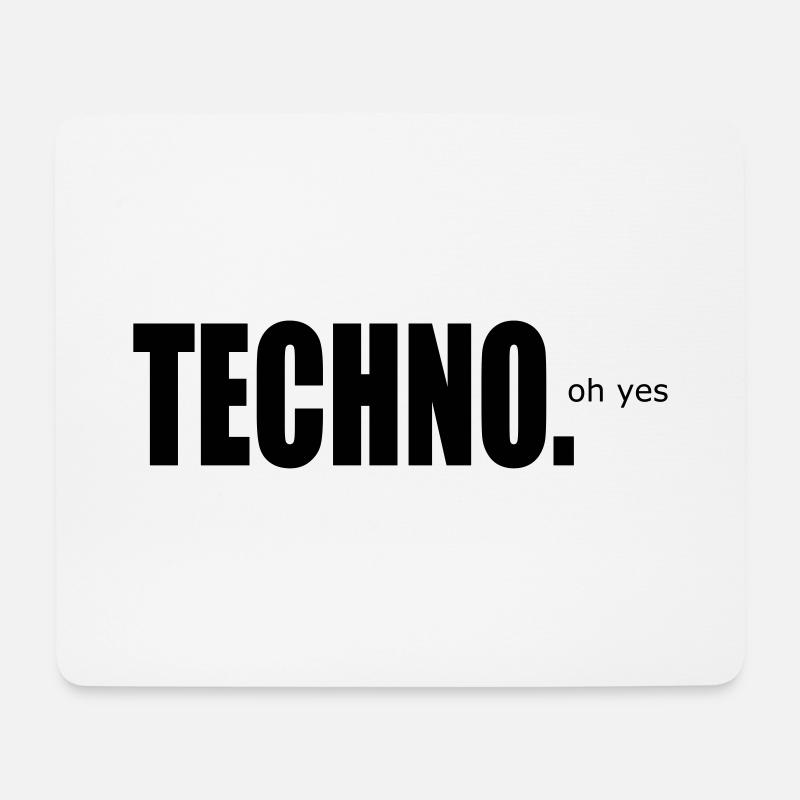 TECHNO - Tapis de souris (format paysage) - blanc