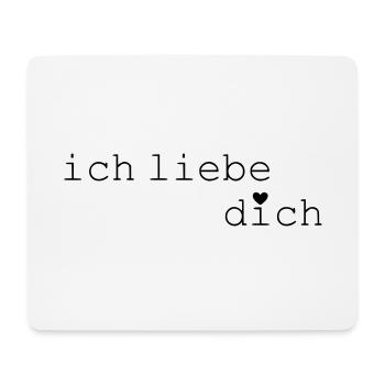 Ich liebe dich - Mousepad (Querformat) - Weiß - Vorne