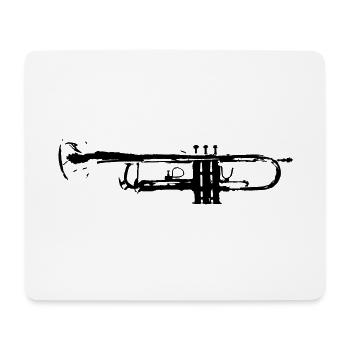 Trompete - Mousepad (Querformat) - Weiß - Vorne