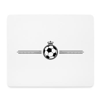 fussball wappen krone strich - Mousepad (Querformat) - Weiß - Vorne