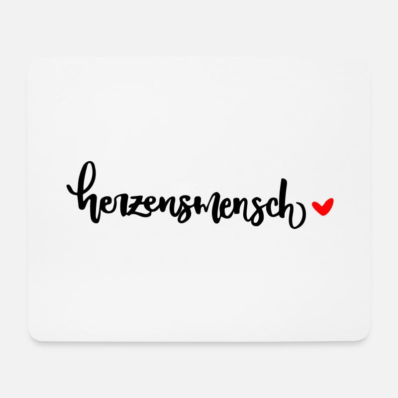 Liebling Mensch herzensmensch valentinstag herz - Mousepad (Querformat) - Weiß