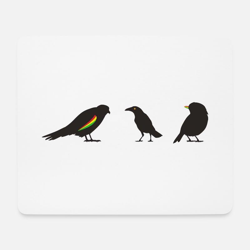 Reggae Birds - Mousepad (Querformat) - Weiß
