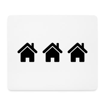 haus icon symbol - Mousepad (Querformat) - Weiß - Vorne