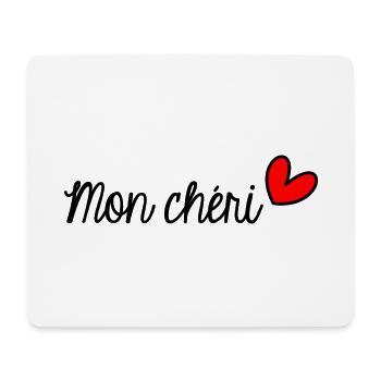 COUPLE. JUST MARRIED. EVJF. SAINT VALENTIN. MARIES - Tapis de souris (format paysage) - blanc - Devant
