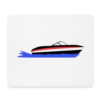 Boot - Mousepad (Querformat) - Weiß - Vorne