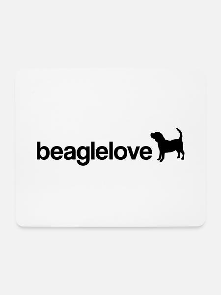 beagle love - Mouse Pad (horizontal) - white