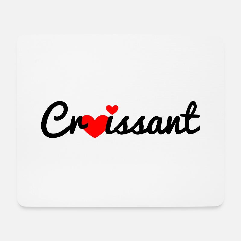 croissant - Mousepad (Querformat) - Weiß