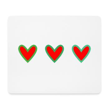 CŒUR. CŒURS. SAINT VALENTIN. LOVE. AMOUR - Tapis de souris (format paysage) - blanc - Devant