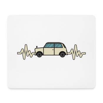 Auto - Wagen - Herzschlag - Autobus - Style - Mousepad (Querformat) - Weiß - Vorne