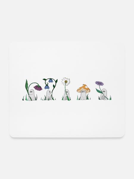 lovely ghosts - Mousepad (Querformat) - Weiß