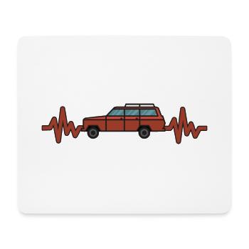 Auto - Wagen - Herzschlag - Luxus - Style - Mousepad (Querformat) - Weiß - Vorne