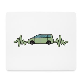 Auto - Wagen - Herzschlag - Automobile - Style - Mousepad (Querformat) - Weiß - Vorne