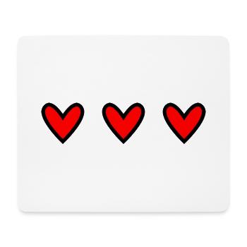 HEART. HEARTS. SAINT VALENTINE. LOVE. LOVE. CHRISTMAS - Mouse Pad (horizontal) - white - Front