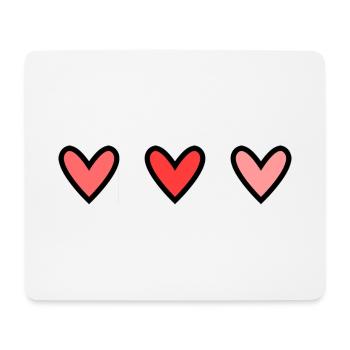 HERZ - Mousepad (Querformat) - Weiß - Vorne