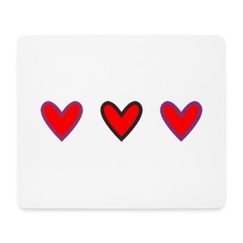 PAAR. VALENTINSTAG. HERZ. WEIHNACHTEN. GERADE VERHEIRATET. - Mousepad (Querformat) - Weiß - Vorne