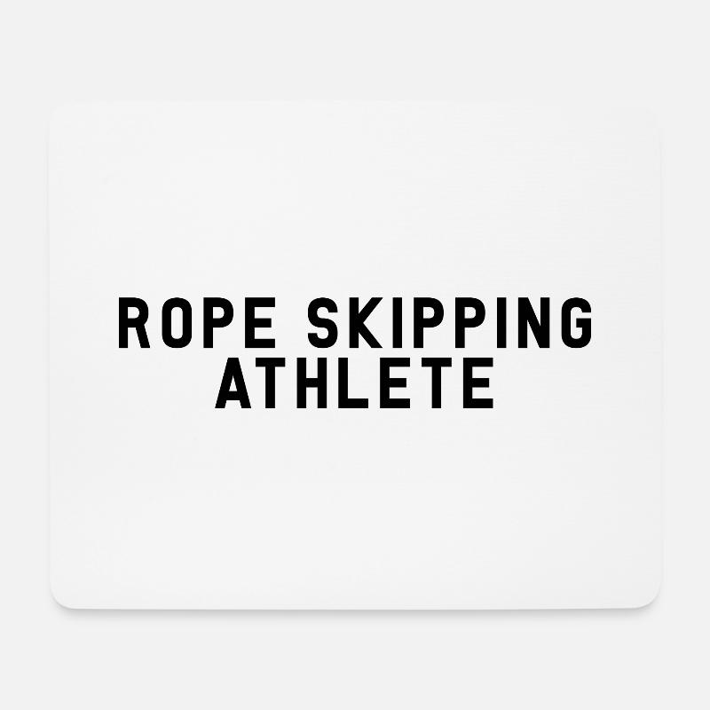 ROPE SKIPPING ATHLETE - Mousepad (Querformat) - Weiß