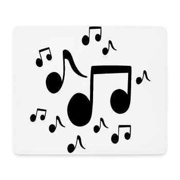 Musicien mélodie en noir - Tapis de souris (format paysage) - blanc - Devant