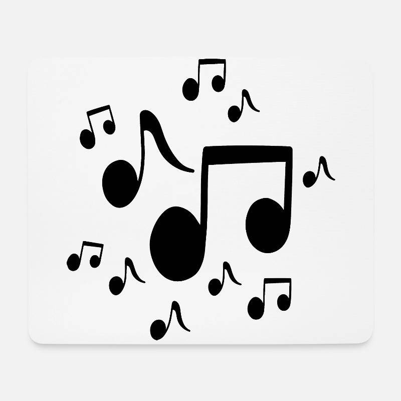 Musiker Melodie Musiknoten in schwarz - Mousepad (Querformat) - Weiß