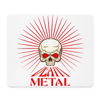 Death Metal Musik Totenkopf - Mousepad (Querformat) - Weiß - Vorne
