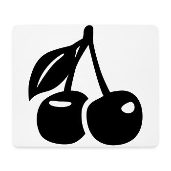 Symbole des cerises - Tapis de souris (format paysage) - blanc - Devant