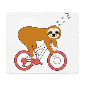Cool Sloth Cycliste Bike Ride Relax - Tapis de souris (format paysage) - blanc - Devant