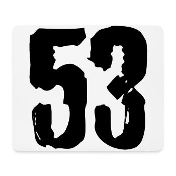 Maillot à 53 numéros - Tapis de souris (format paysage) - blanc - Devant