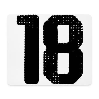 18 number jersey - Mouse Pad (horizontal) - white - Front