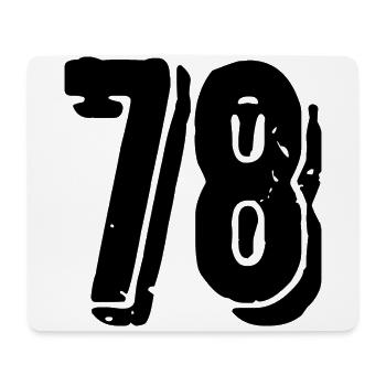 Maillot numéro 78 - Tapis de souris (format paysage) - blanc - Devant