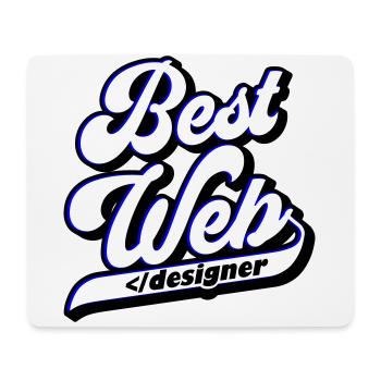 Best Web Designer | Farben änderbar - Mousepad (Querformat) - Weiß - Vorne